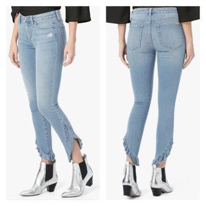Joe's Jeans The Icon Mid Rise Skinny Ruffle Ankle Jeans Women New Size 29